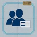 Cyanotype shop drawing of customer cards