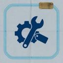 Cyanotype shop drawing of labor, parts, and fees